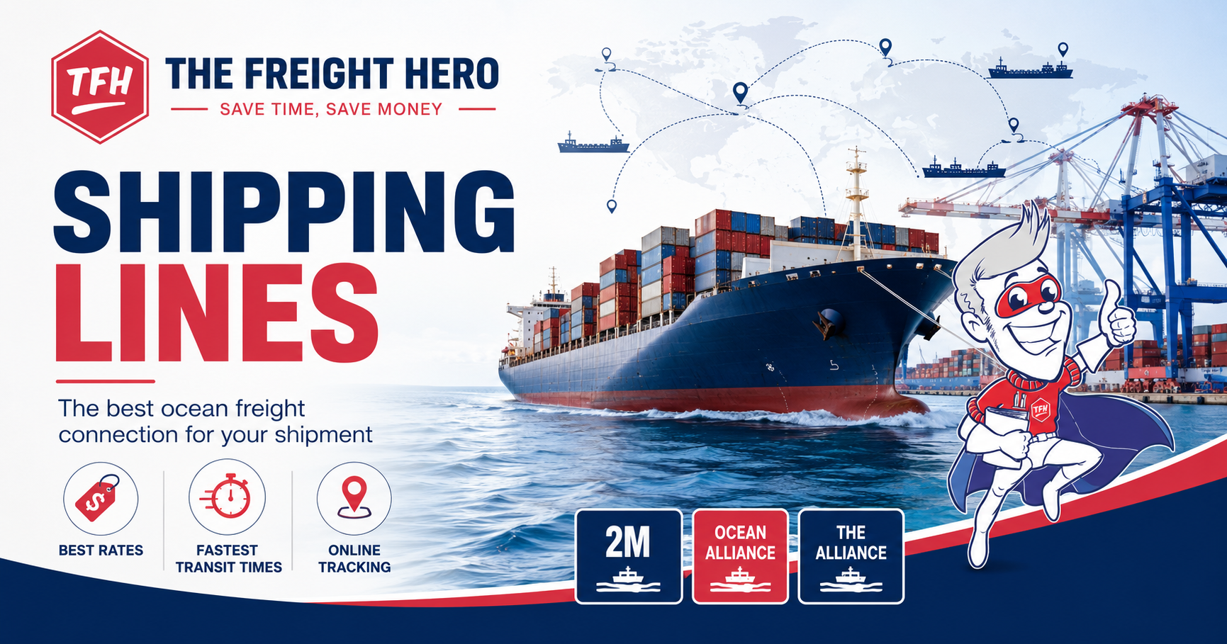 Select the desired container sailing here and instantly receive the absolute lowest all-in price for your sea freight. Book directly and track your cargo in real time.